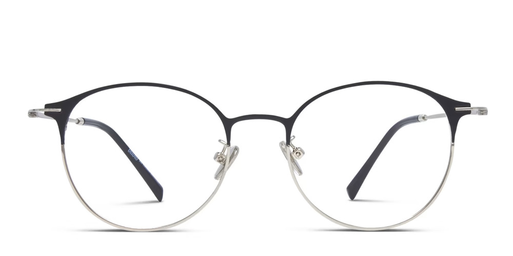 OTTOTO MEXICALI 35-000077 BLACK SILVER EYEGLASSES 49-20-143 AUTHENTIC